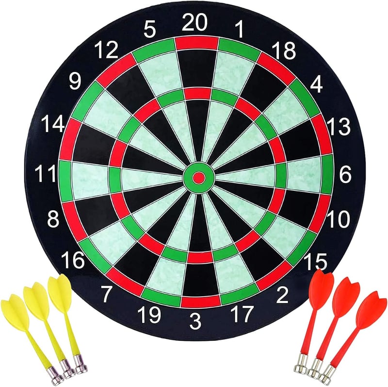 Bershaker 43cm Mágneses Darts Tábla 6 Nyíllal Otthonhoz és Partikhoz