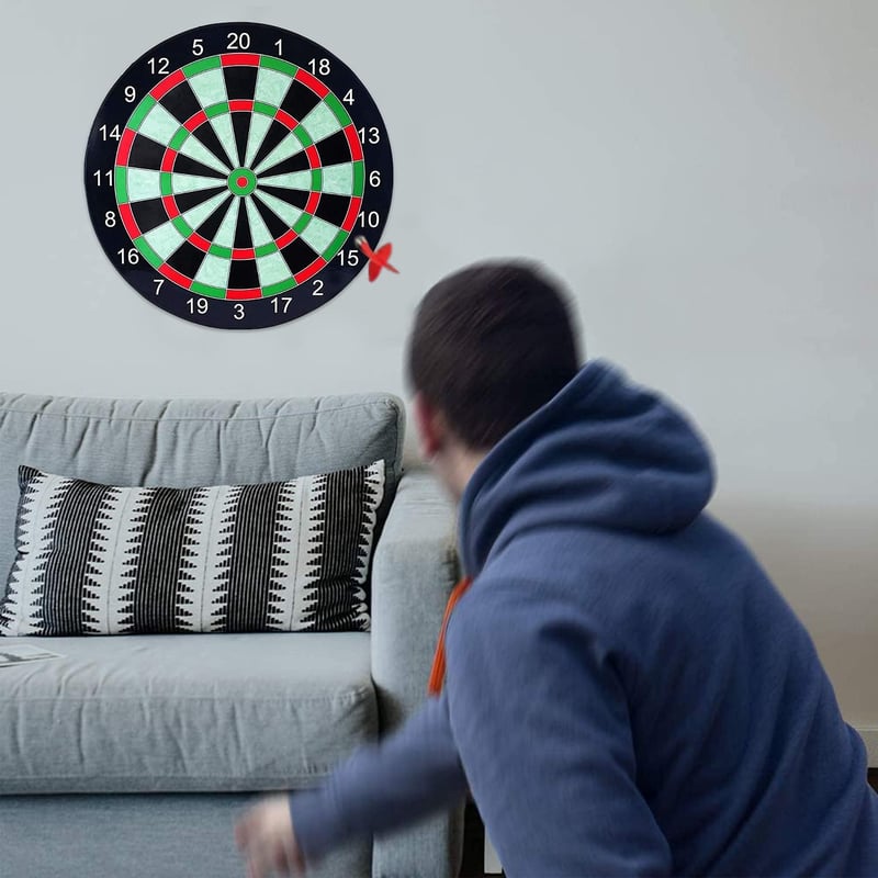 Bershaker 43cm Mágneses Darts Tábla 6 Nyíllal Otthonhoz és Partikhoz