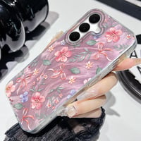 Zaštitna maska za Samsung Galaxy A57 s estetskim cvjetnim uzorkom, tanka, otporna na udarce, otporna na ogrebotine, mekani TPU silikon, za žene i djevojke - Samsung Galaxy A57, Trešnjin cvijet 4