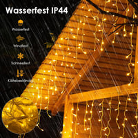BESCOST 10m 400 LED-es jégcsap fényfüzér távirányítóval, vízálló, 8 üzemmód 4