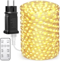 BESCOST 300 LED Kültéri Fényfüzér Meleg Fehér 8 Móddal Vízálló Kerti Dekoráció 1