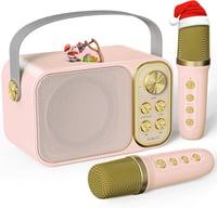 BESCOST Karaoke Gép 2 Mikrofonnal, Bluetooth Karaoke Rendszer 7 Hangeffektussal 1
