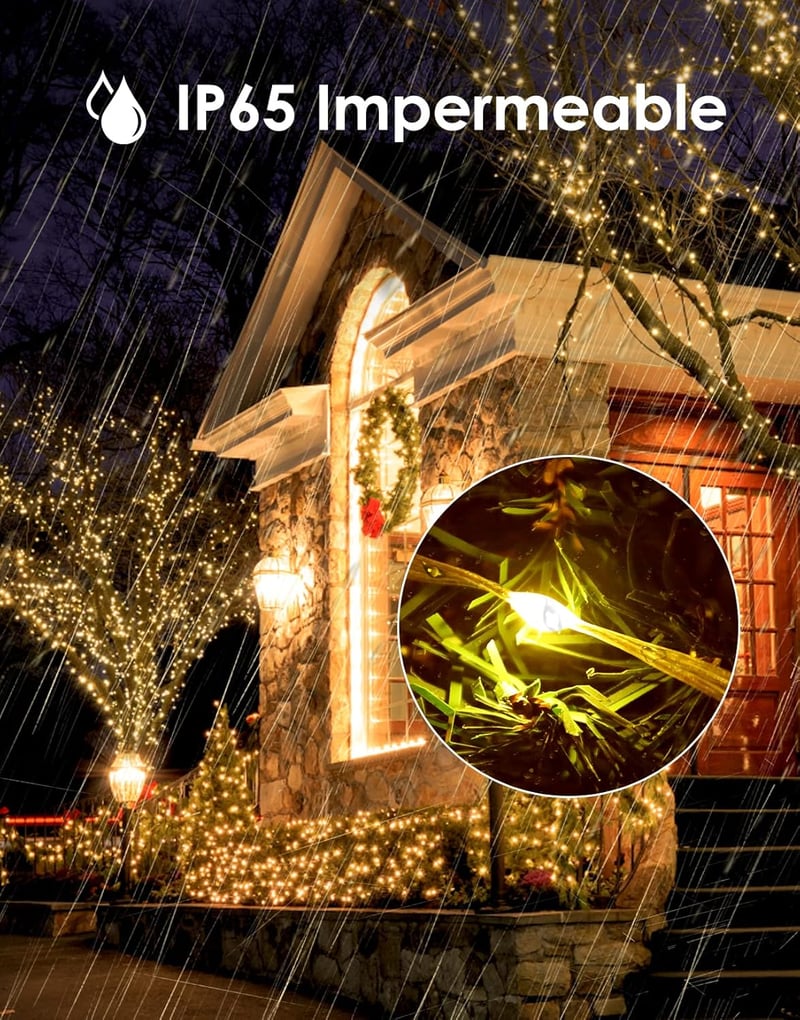 BESCOST Napelemes LED Fényfüzér Kültéri 2x15m 150LED IP65 Vízálló
