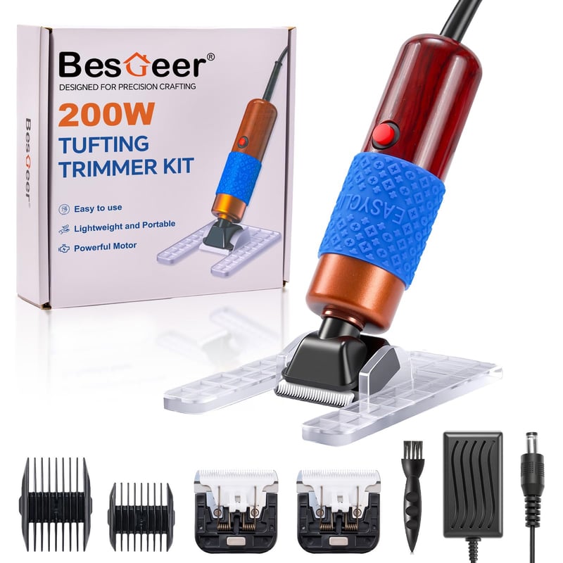 BESGEER 200W šišač tepiha s dvostrukom oštricom – Tufting i popravak tepiha