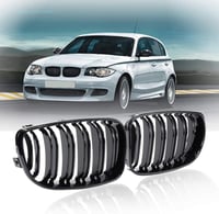 Beside_Auto 2db Fényes Fekete Első Rács E81 E82 E87 E88 LCI 2008-2011 1