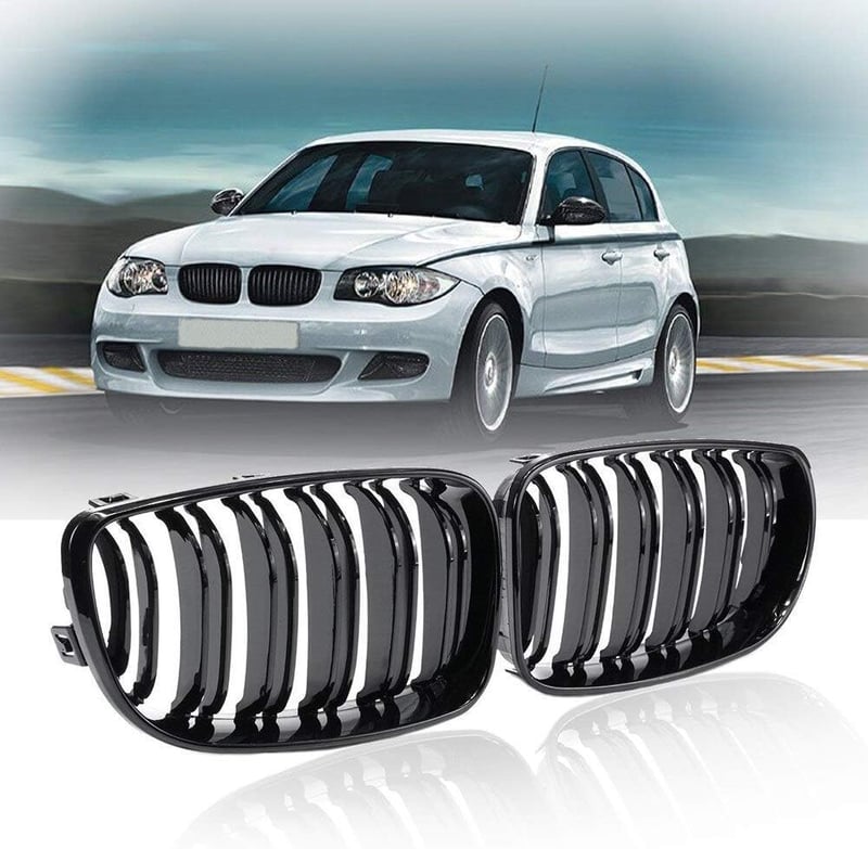 Beside_Auto 2db Fényes Fekete Első Rács E81 E82 E87 E88 LCI 2008-2011