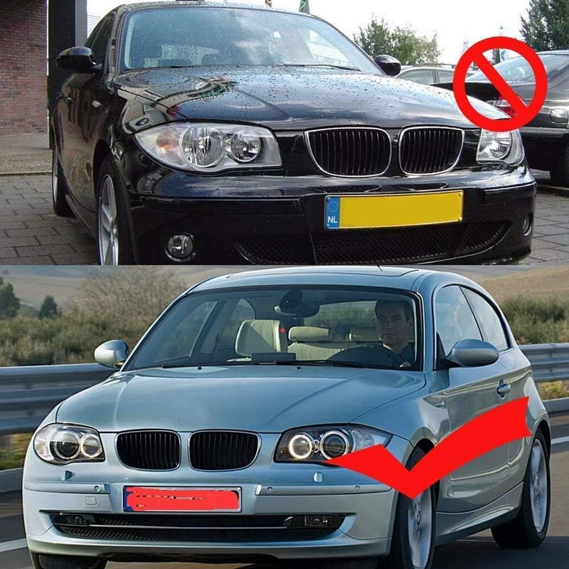 Beside_Auto 2db Matt Fekete Első Rács E81 E82 E87 E88 LCI 2008-2011