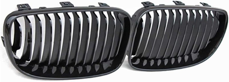 Beside_Auto 2x Fényes Fekete Elülső Rács E81 E82 E87 E88 LCI 2008-2011