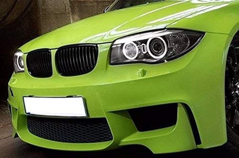 Beside_Auto 2x Fényes Fekete Elülső Rács E81 E82 E87 E88 LCI 2008-2011