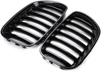 Beside_Auto X5 E53 2004-2006 Első Lökhárító Rács Fényes Fekete Pár 2