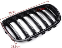 Beside_Auto X5 E53 2004-2006 Első Lökhárító Rács Fényes Fekete Pár 6