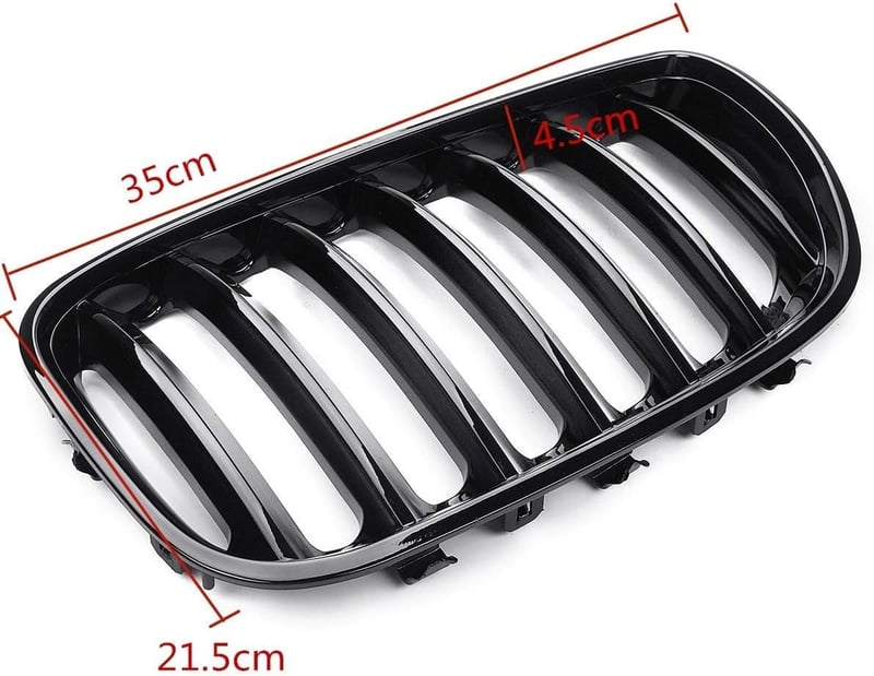 Beside_Auto X5 E53 2004-2006 Első Lökhárító Rács Fényes Fekete Pár