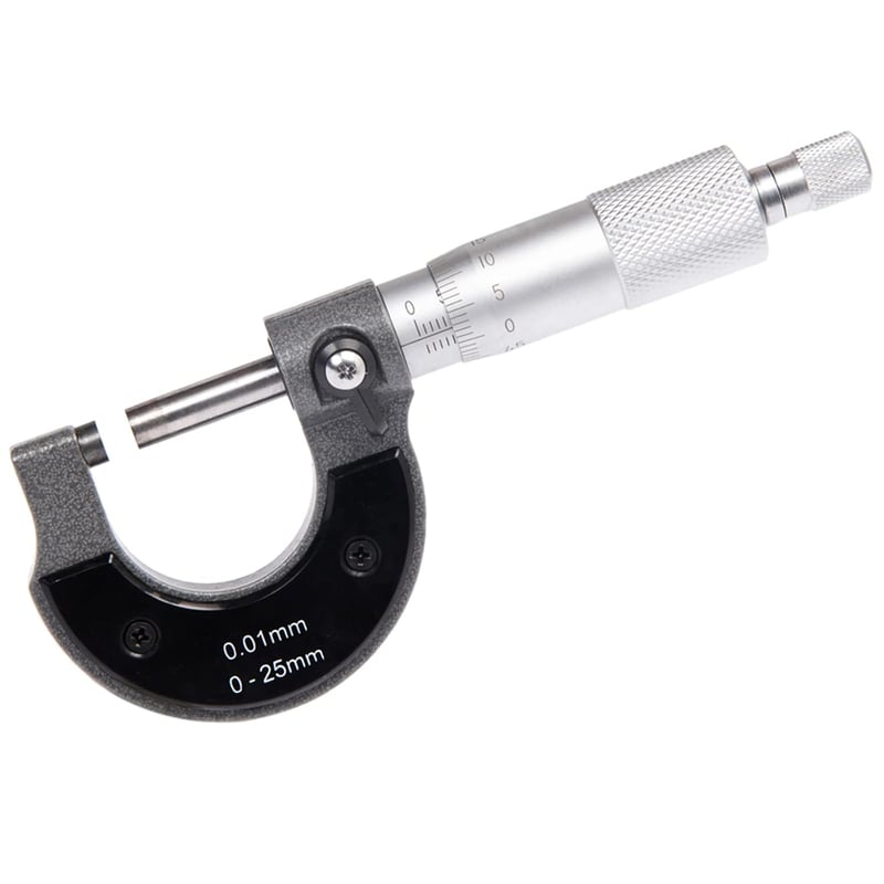 Beslands Mikrométer 0-25mm Mérőcsavar 0.01mm Pontosság Metrikus
