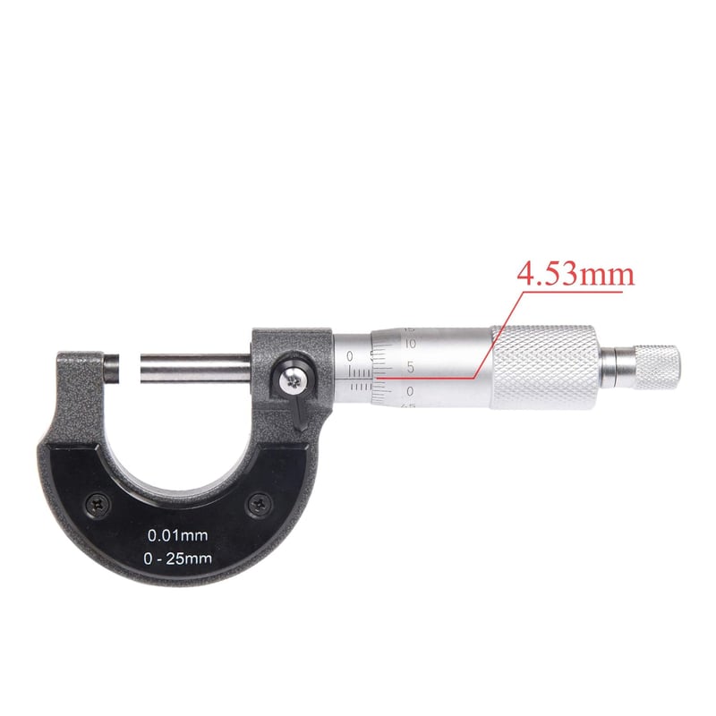 Beslands Mikrométer 0-25mm Mérőcsavar 0.01mm Pontosság Metrikus