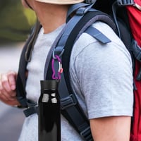 BESPORTBLE 10 db Karabiner Horog Halforma Kulcstartó Lila Alumínium 3