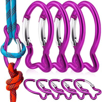 BESPORTBLE 10 db Karabiner Horog Halforma Kulcstartó Lila Alumínium 1