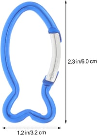 BESPORTBLE 10db Hal Alakú Karabiner Horog Alumínium Rugós Csattal Kempinghez 6