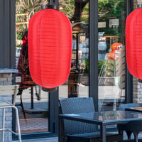 BESPORTBLE Japánsky lampión v štýle sushi baru, vodoodolné závesné svietidlo, dekorácia pre hotely a reštaurácie, 45 cm, červený 5