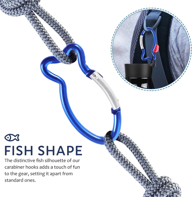 BESPORTBLE Karabiner Halak 10db Rozsdamentes Acél Karabiner Horog