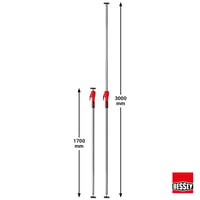 Stropná a montážna podpera BESSEY STE300 s pumpovacou pákou, rozsah nastavenia 1700–3000 mm, nosnosť 350 kg, ovládanie jednou rukou 8