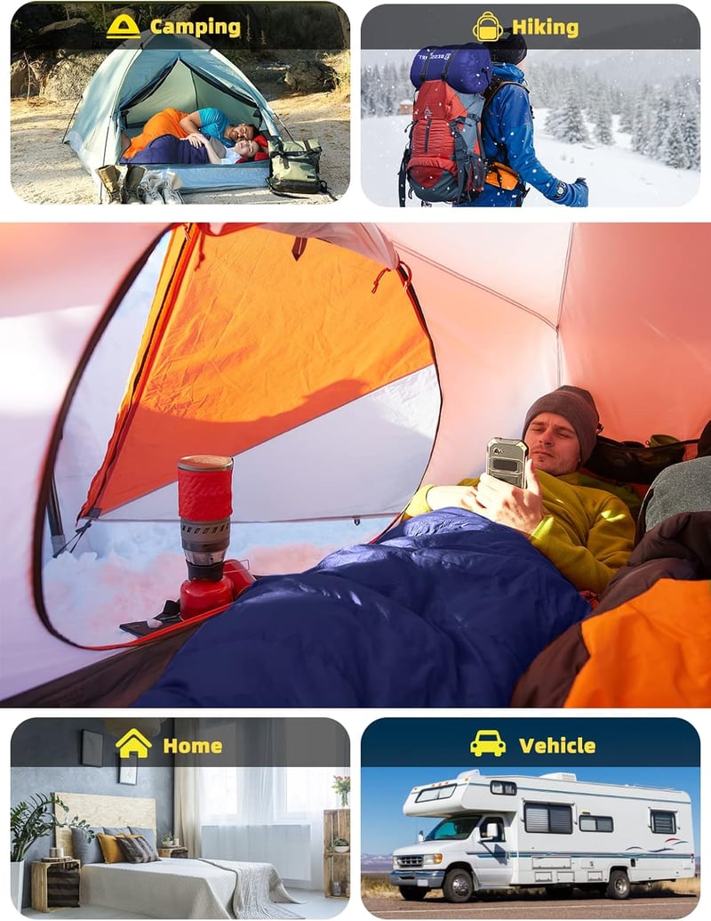 Bessport Múmia Hálózsák -10°C -15°C 4 Évszakos Vízlepergető Túra Kemping Hálózsák Felnőtteknek 198cm-ig Kék