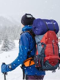 Bessport Múmia Hálózsák -10°C -15°C 4 Évszakos Vízlepergető Túra Kemping Hálózsák Felnőtteknek 198cm-ig Kék 8