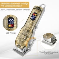 Bestauty 2-in-1 Hajvágó és Szakállvágó Készlet - Vízálló Orr- és Fülszőrzet Trimmelő, 2500 mAh Akkumulátor, Barna Színben - Brown 4