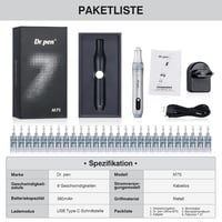 Bestauty Dr. pen Ultima M7S Vezeték Nélküli Mikrotűs Bőrfiatalító Toll - 2025 Legújabb Modell Ráncok Ellen 27 Cserélhető Fejjel (Ezüst) 8