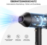 Bestauty összecsukható utazási hajszárító diffúzorral, ionos technológiával és tárolótáskával 6