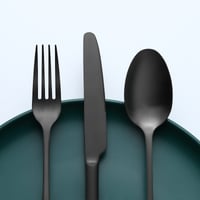 Bestdin set za jelo za 12 osoba, 60 dijelova, pribor od nehrđajućeg čelika, mat crni, noževi, vilice, žlice, perivo u perilici posuđa 3