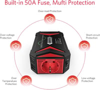 BESTEK 300W Inverter 12V 230V TÜV Autós Áramátalakító USB Portokkal 2