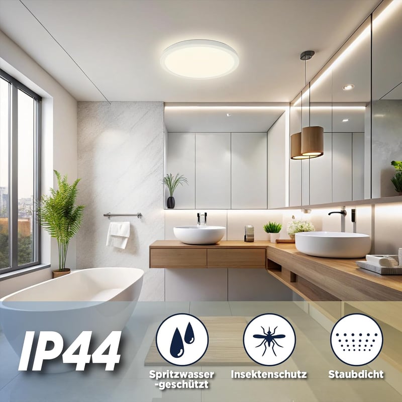 BestLuz LED mennyezeti lámpa 18W 3600lm 4000K lapos fehér konyha nappali