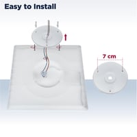 BestLuz LED mennyezeti panel 42x42 cm 24W 2800 lm CCT 3000K/4000K/6500K IP44 — repedt lámpakeret saroknál (állapot: lásd a 2. képet) 9