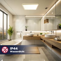 BestLuz LED mennyezeti panel 42x42 cm 24W 2800 lm CCT 3000K/4000K/6500K IP44 — repedt lámpakeret saroknál (állapot: lásd a 2. képet) 8
