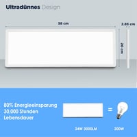 BestLuz LED Panel Mennyezeti Lámpa 580x200mm Dimmelhető Semleges Fehér 5