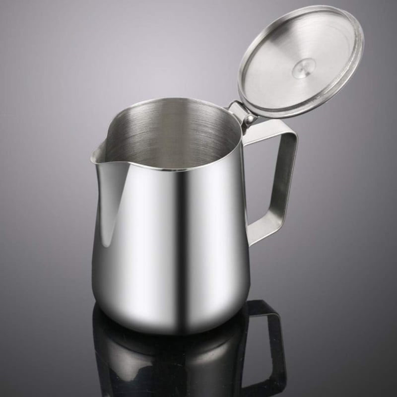 BESTonZON Tejkiöntő Rozsdamentes Acél 600ml Tejhabosító Kávé Cappuccino Latte