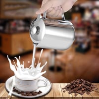 BESTonZON Tejkiöntő Rozsdamentes Acél 600ml Tejhabosító Kávé Cappuccino Latte 7