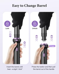 Set 5 în 1 BESTOPE PRO pentru coafarea părului cu placă de îndreptat, perie termică, 3 ondulatoare ceramice (9-25 mm), 13 setări de temperatură, mănușă termorezistentă și suport, negru 8
