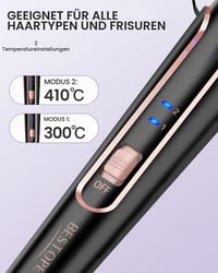 Set de Ondulator 5 în 1 BESTOPE PRO cu Perie Termică, 3 Ondulatoare Ceramice (9-25 mm), Placă de Îndreptat Părul, 13 Trepte de Temperatură, cu Mănușă Termorezistentă și Covoraș 6