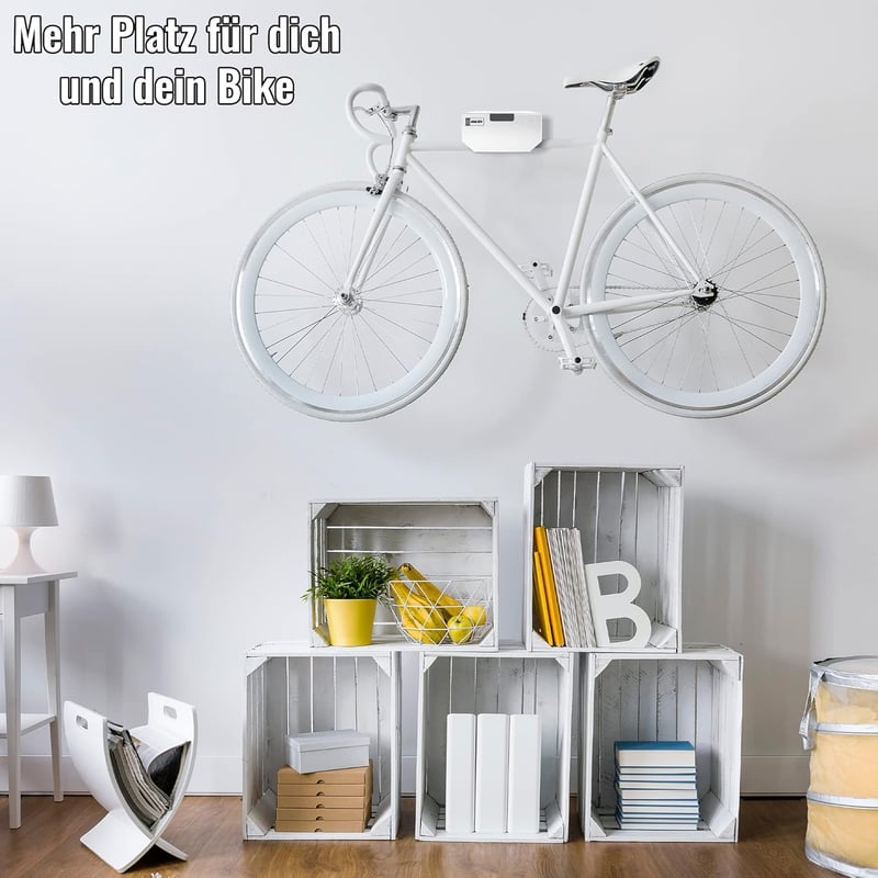 BESTRIDE KEEPER Kerékpár Falitartó Fehér Locking Shelf Fixie Rögzítő