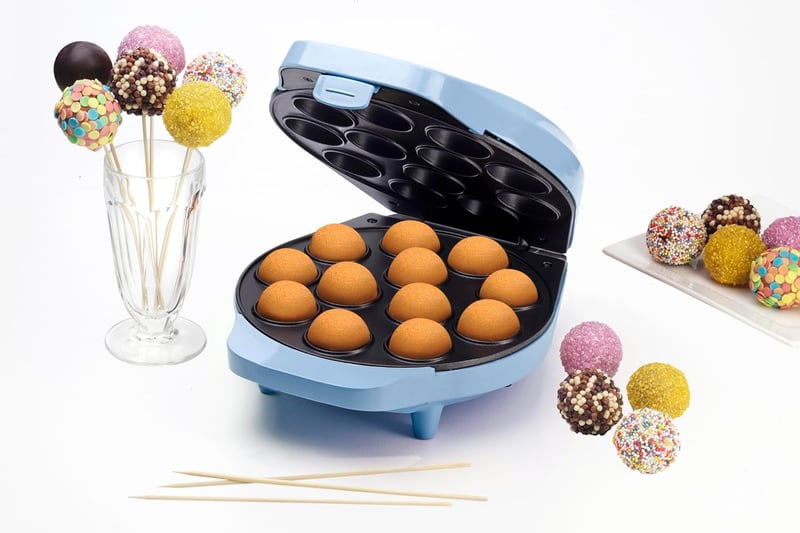 Bestron 700W Retro Cake Pop Készülék Kék Antilengő Bevonattal és Kiegészítőkkel