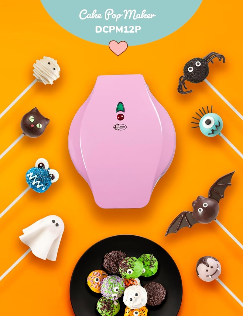 Bestron 700W Retro Cake Pop Készülék Rózsaszín - Készlet Villával és 12 Pálcikával