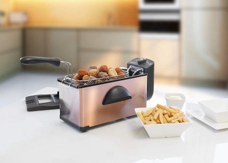 Bestron AF351 Hidegzóna Fritőz 2200W 3,5L Rozsdamentes Acél