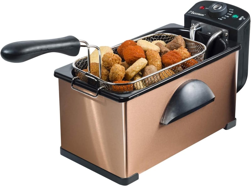 Bestron AF351 Hidegzóna Fritőz 2200W 3,5L Rozsdamentes Acél