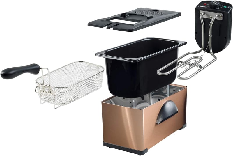Bestron AF351 Hidegzóna Fritőz 2200W 3,5L Rozsdamentes Acél
