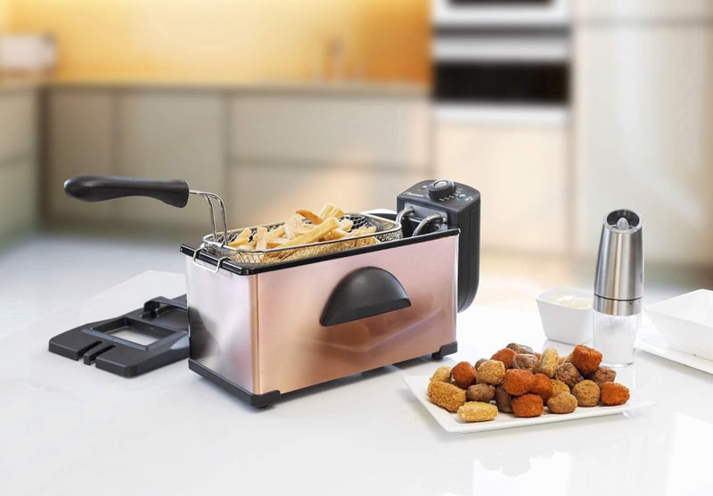 Bestron AF351 Hidegzóna Fritőz 2200W 3,5L Rozsdamentes Acél