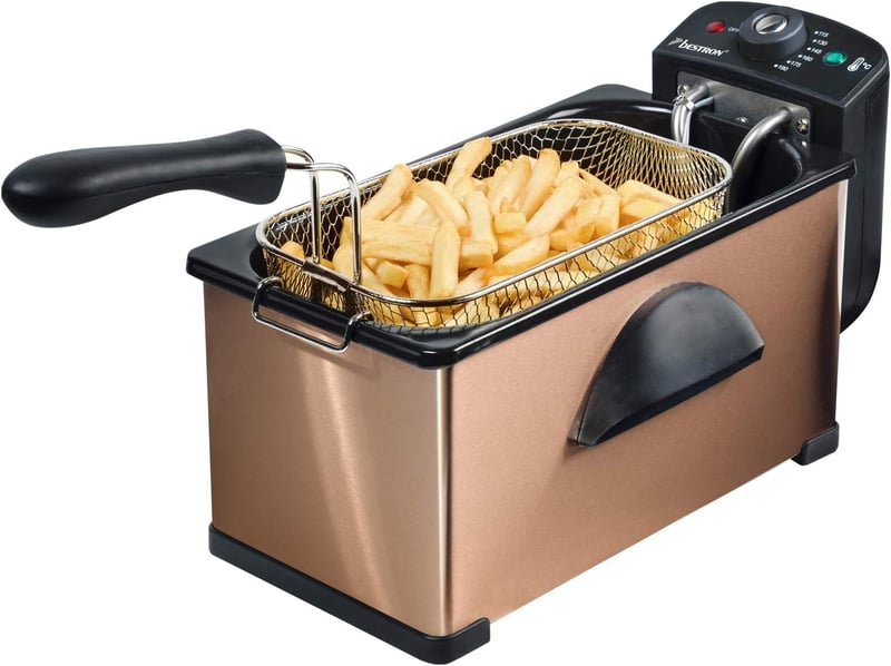 Bestron AF351 Hidegzóna Fritőz 2200W 3,5L Rozsdamentes Acél