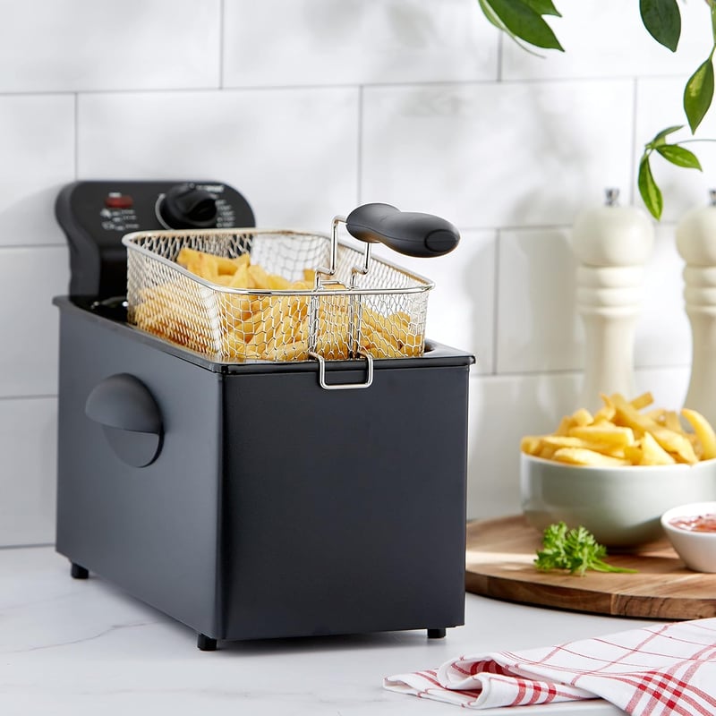 Bestron AF357B olajsütő 3,5L hidegzóna technológiával, 2000W, szabályozható hőmérséklet
