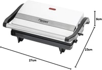 Bestron APM123W kontakt grill 700W fehér, szendvicssütő, panini készítő 6
