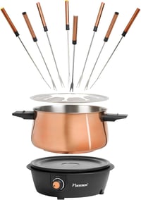 Bestron elektromos fondue készlet 8 személyre termosztáttal és rozsdamentes villákkal 2